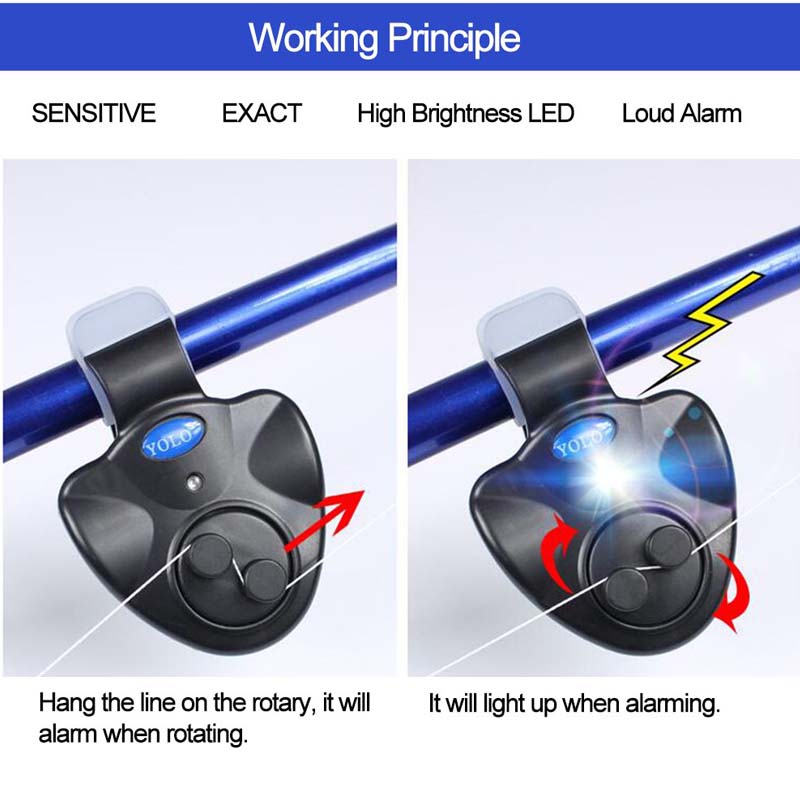 الصيد رود دغة إنذار مؤشر LED ا - مراجعة Bite Alarm وسعره